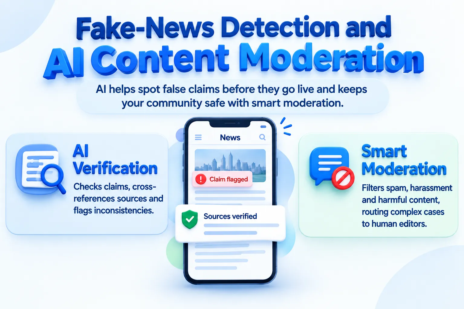 Fake-News Detection and AI Content Moderation