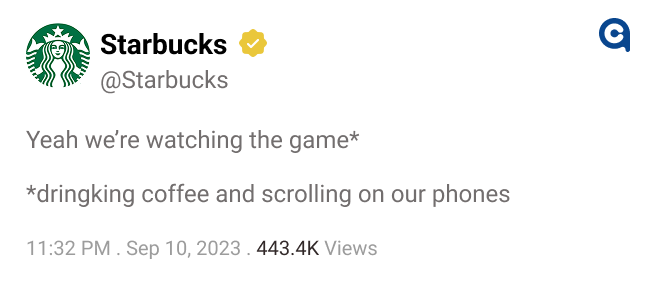 Starbucks tweet